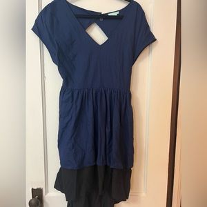 High Low TenOverSix Dress, Navy/Black